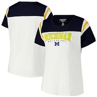 Women's Fanatics  White Michigan Wolverines Plus Winning Gear T-Shirt