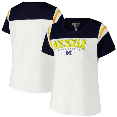 Women's Fanatics  White Michigan Wolverines Plus Winning Gear T-Shirt