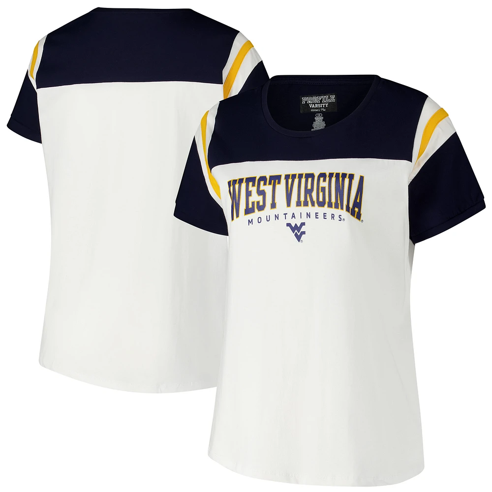 Women's Fanatics  White West Virginia Mountaineers Plus Winning Gear T-Shirt