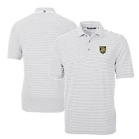 Men's Cutter & Buck Army Black Knights Virtue Eco Pique Stripe Recycled DryTec Polo