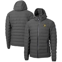 Men's Cutter & Buck Gray Army Black Knights Mission Ridge Repreve Eco Insulated Full-Zip Hoodie Puffer Jacket
