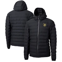 Men's Cutter & Buck Black Army Knights Mission Ridge Repreve Eco Insulated Full-Zip Hoodie Puffer Jacket