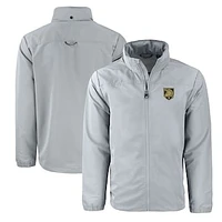 Men's Cutter & Buck  Gray Army Black Knights Charter Eco Recycled Full-Zip Jacket
