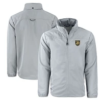 Men's Cutter & Buck  Gray Army Black Knights Charter Eco Recycled Full-Zip Jacket