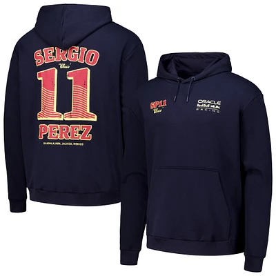 Unisex Sergio Perez Navy Red Bull Racing Checo Vintage Oversized Pullover Hoodie