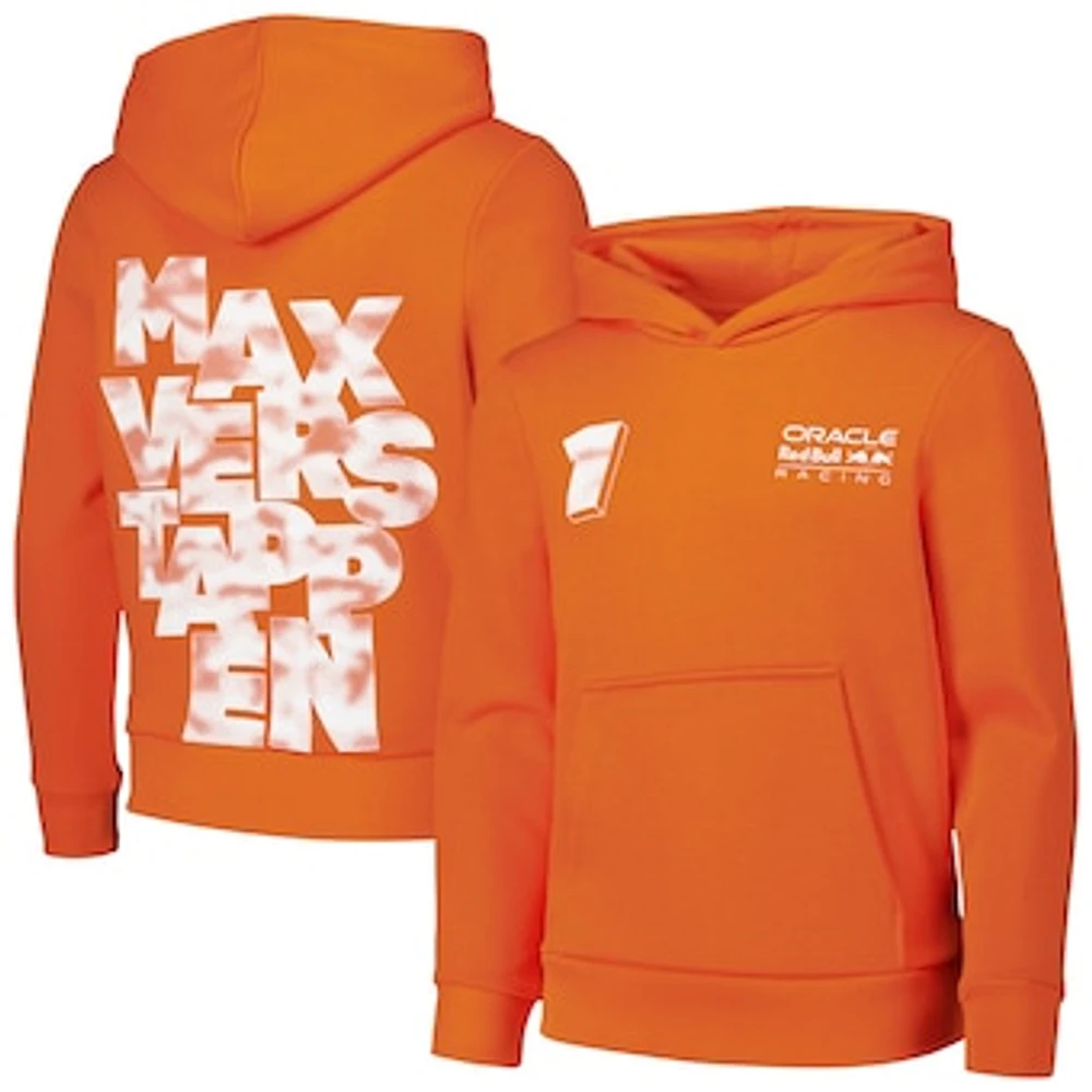 Youth Max Verstappen Orange Red Bull Racing Expression Pullover Hoodie