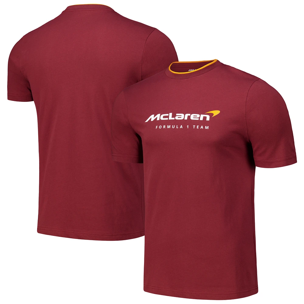 Men's Castore  Burgundy McLaren F1 Team Core Essentials T-Shirt