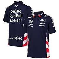 Youth Castore Navy Red Bull Racing America Race Team Polo