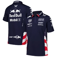 Youth Castore Navy Red Bull Racing America Race Team Polo