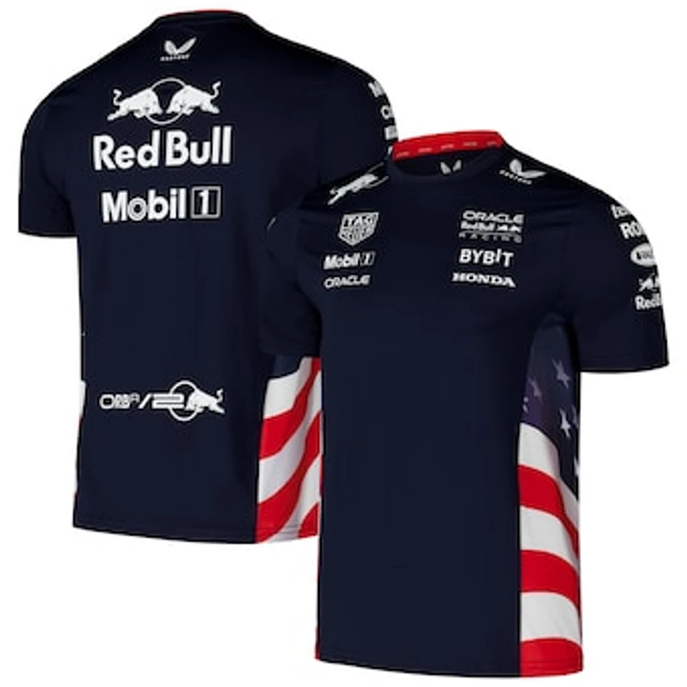 Men's Castore Navy Red Bull Racing American Race Team T-Shirt