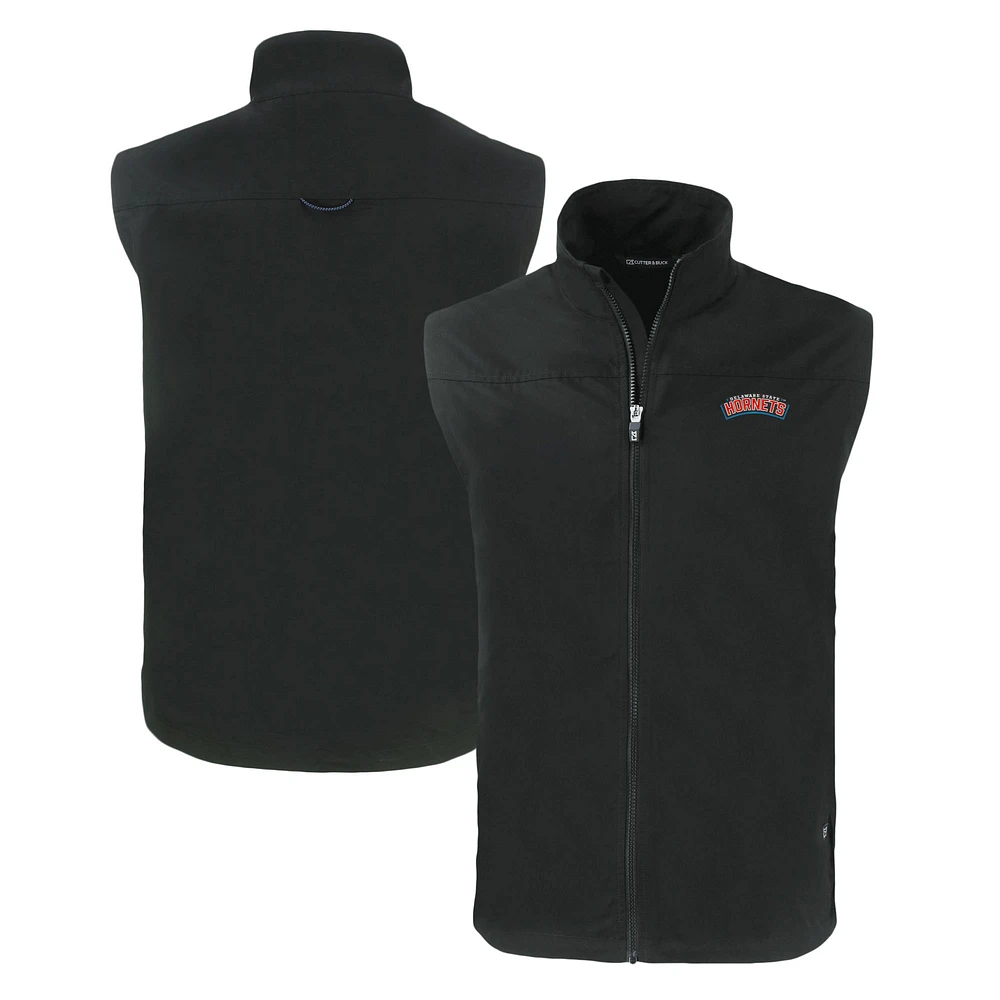 Men's Cutter & Buck Delaware State Hornets Charter Eco Recycled Full-Zip Vest