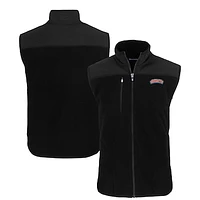 Men's Cutter & Buck Black Delaware State Hornets Cascade Eco Sherpa Fleece Full-Zip Vest