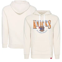 Men's Sportiqe Cream New York Knicks Olsen Tri-Blend Raglan Pullover Hoodie