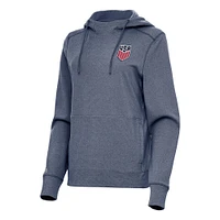 Women's Antigua Heather Navy USMNT Justice Pullover Hoodie