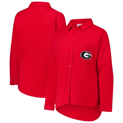 Women's Fanatics  Red Georgia Bulldogs Plus Button-Up Shacket