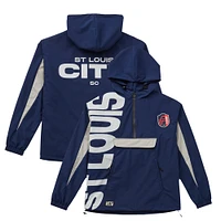 Unisex Live Breathe Futbol Navy St. Louis City SC Tekker Half-Zip Anorak Jacket