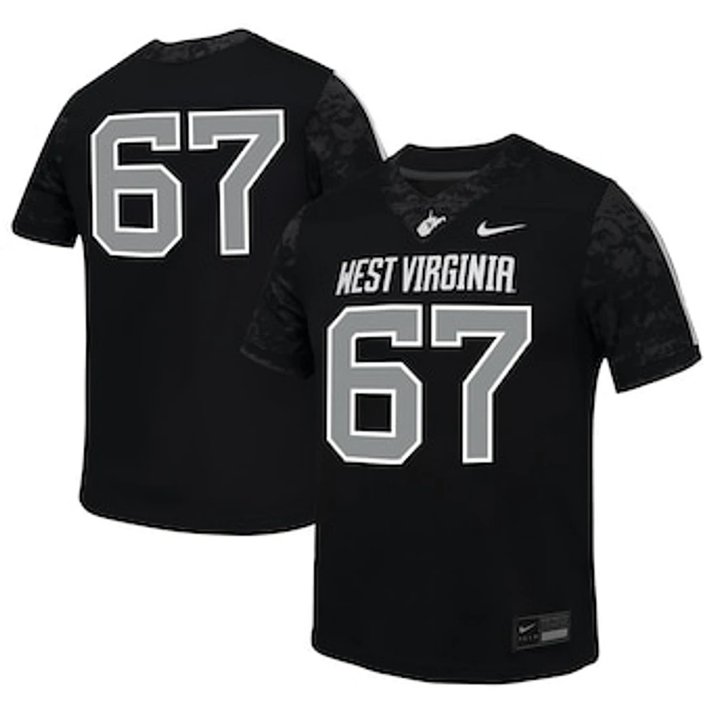 Youth Nike #67 Black West Virginia Mountaineers Untouchable Replica Game Jersey