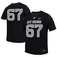 Youth Nike #67 Black West Virginia Mountaineers Untouchable Replica Game Jersey