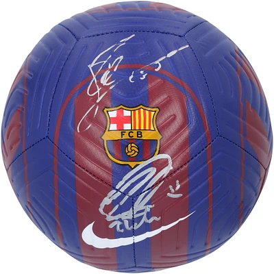 Lionel Messi & Zlatan Ibrahimovic Barcelona Autographed Nike Home Academy Soccer Ball