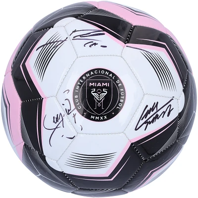 Lionel Messi, Luis Suarez & Sergio Busquets Inter Miami CF Autographed Logo Soccer Ball