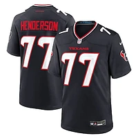 Men's Nike LaDarius Henderson  Navy Houston Texans Game Jersey