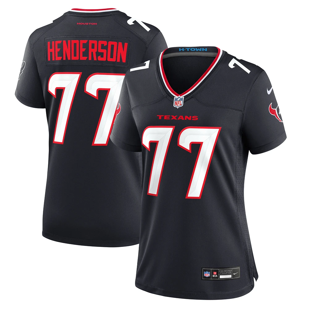 Women's Nike LaDarius Henderson  Navy Houston Texans Game Jersey