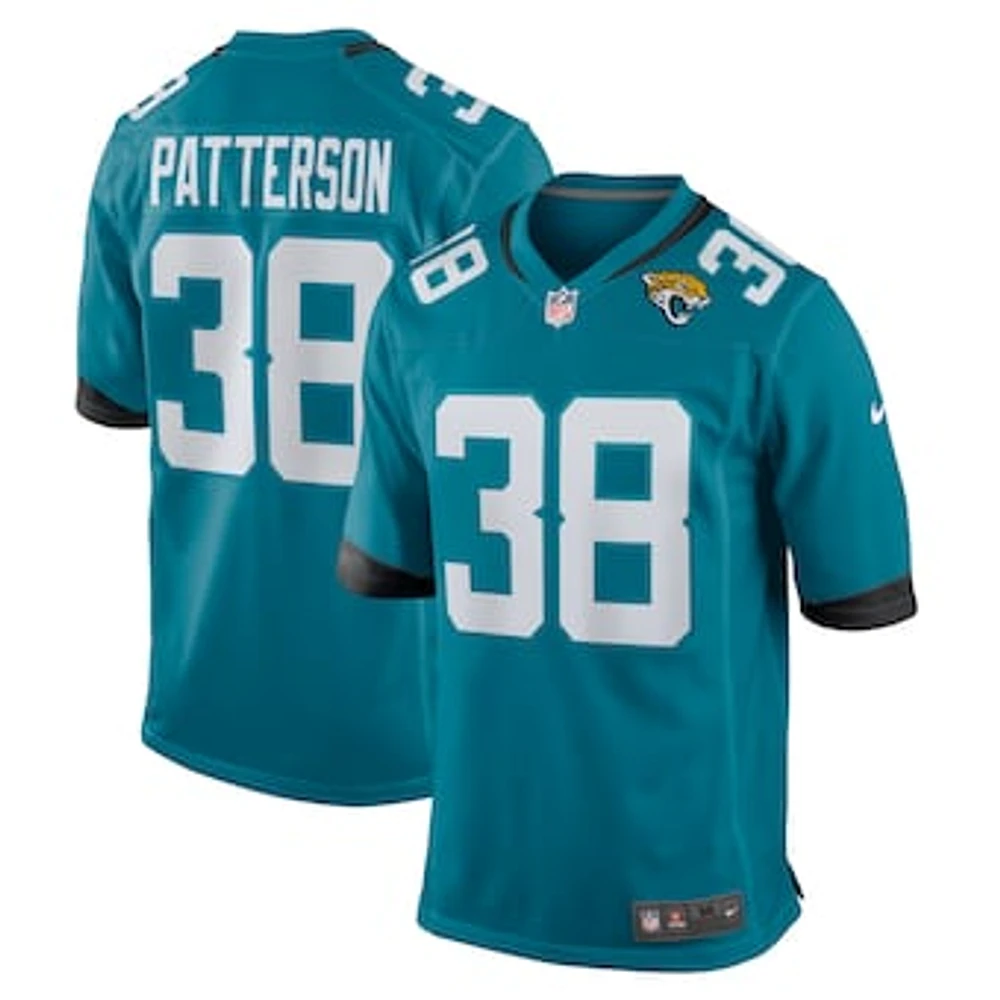 Men's Nike Riley Patterson  Teal Jacksonville Jaguars Team Game Jersey