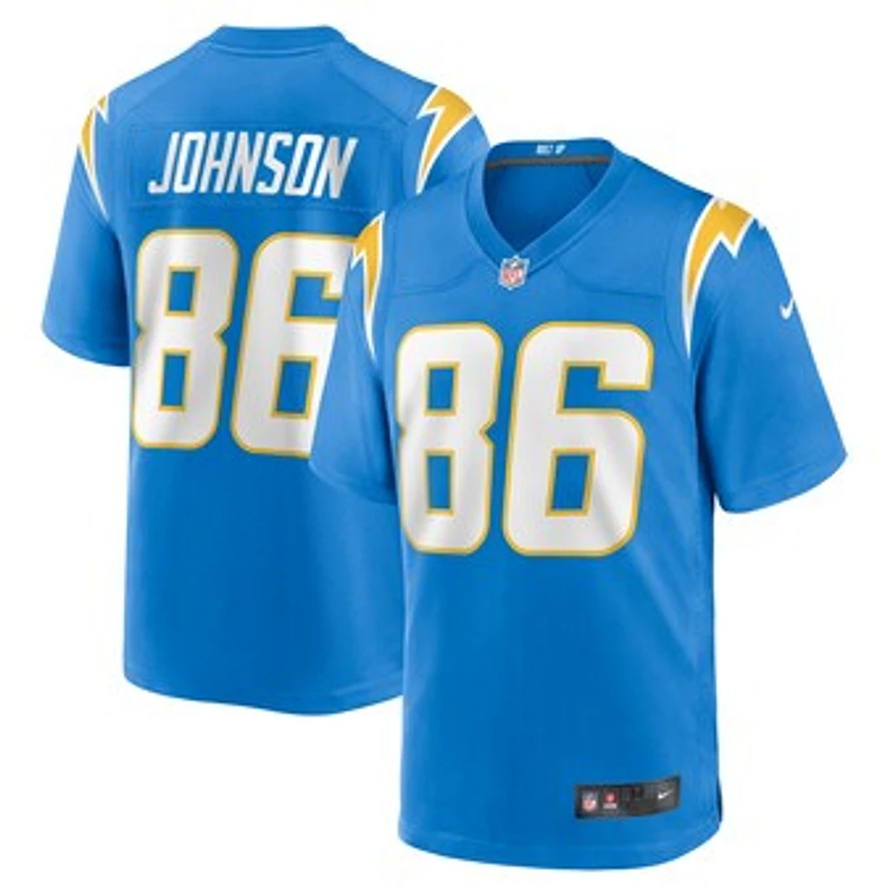 Men's Nike Cornelius Johnson  Powder Blue Los Angeles Chargers Team Game Jersey