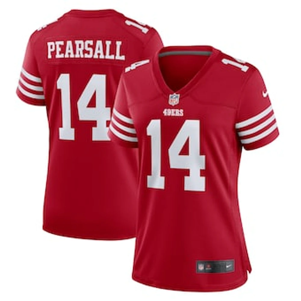Women's Nike Ricky Pearsall Scarlet San Francisco 49ers Team Game Jersey