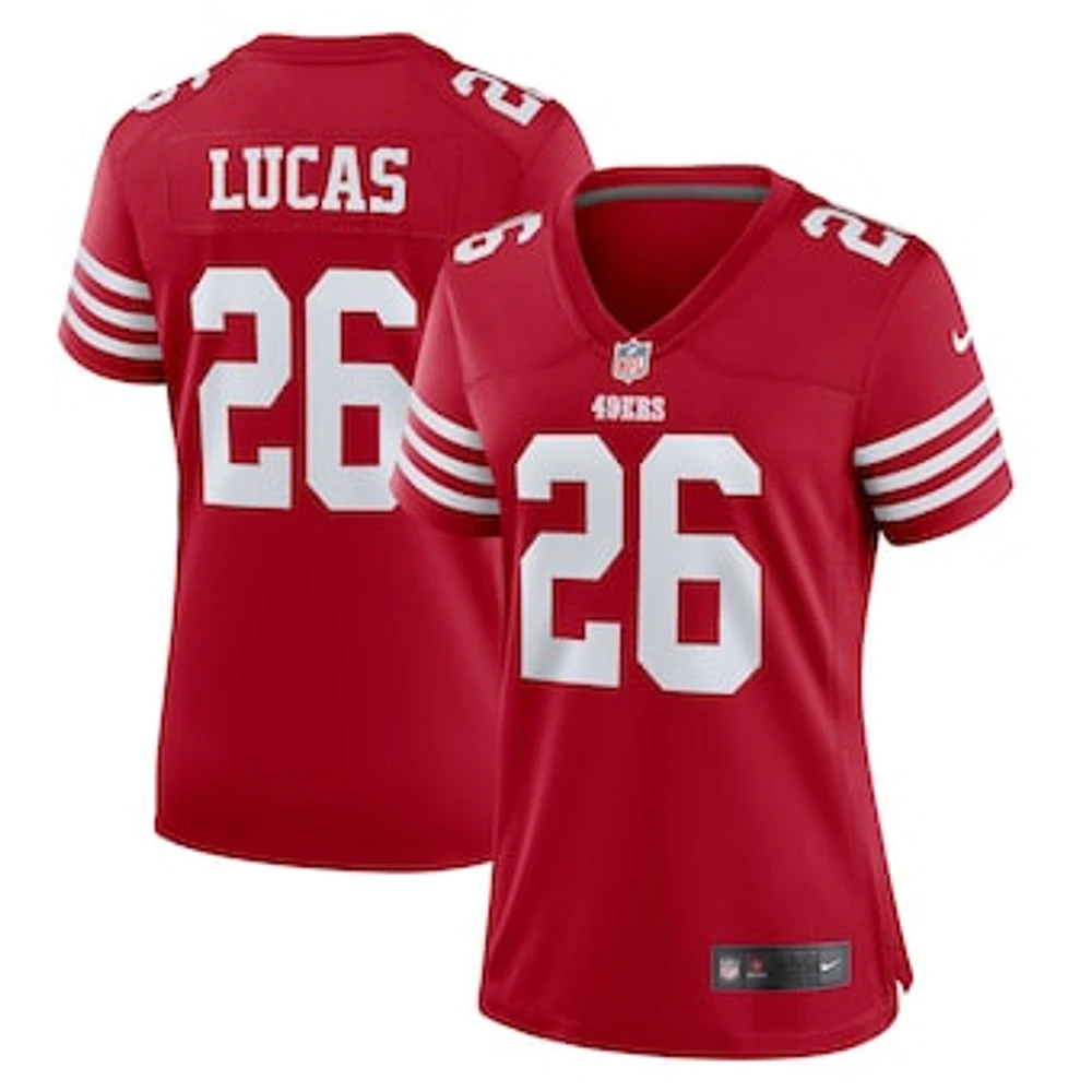 Women's Nike Chase Lucas  Scarlet San Francisco 49ers Team Game Jersey