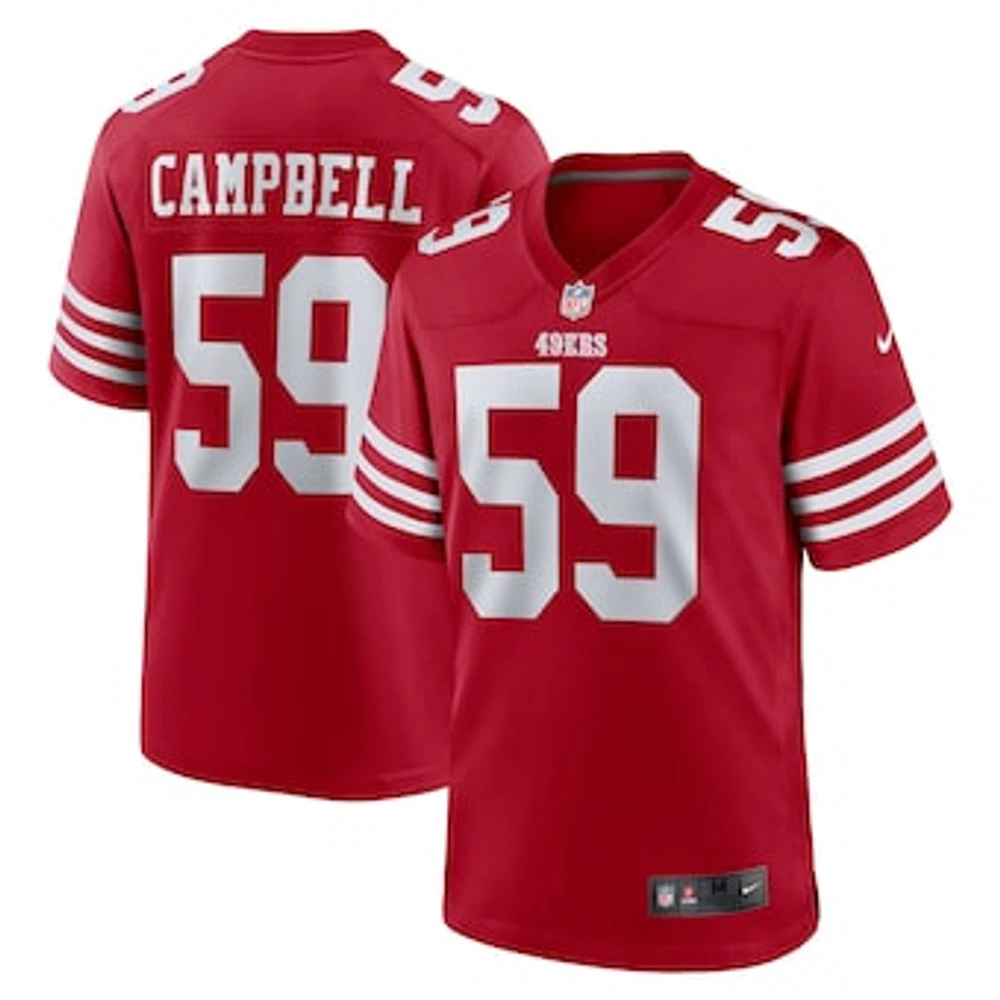 Men's Nike De'Vondre Campbell  Scarlet San Francisco 49ers Team Game Jersey