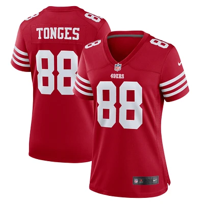 Women's Nike Jake Tonges  Scarlet San Francisco 49ers Team Game Jersey