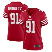 Women's Nike Earnest Brown IV  Scarlet San Francisco 49ers Team Game Jersey