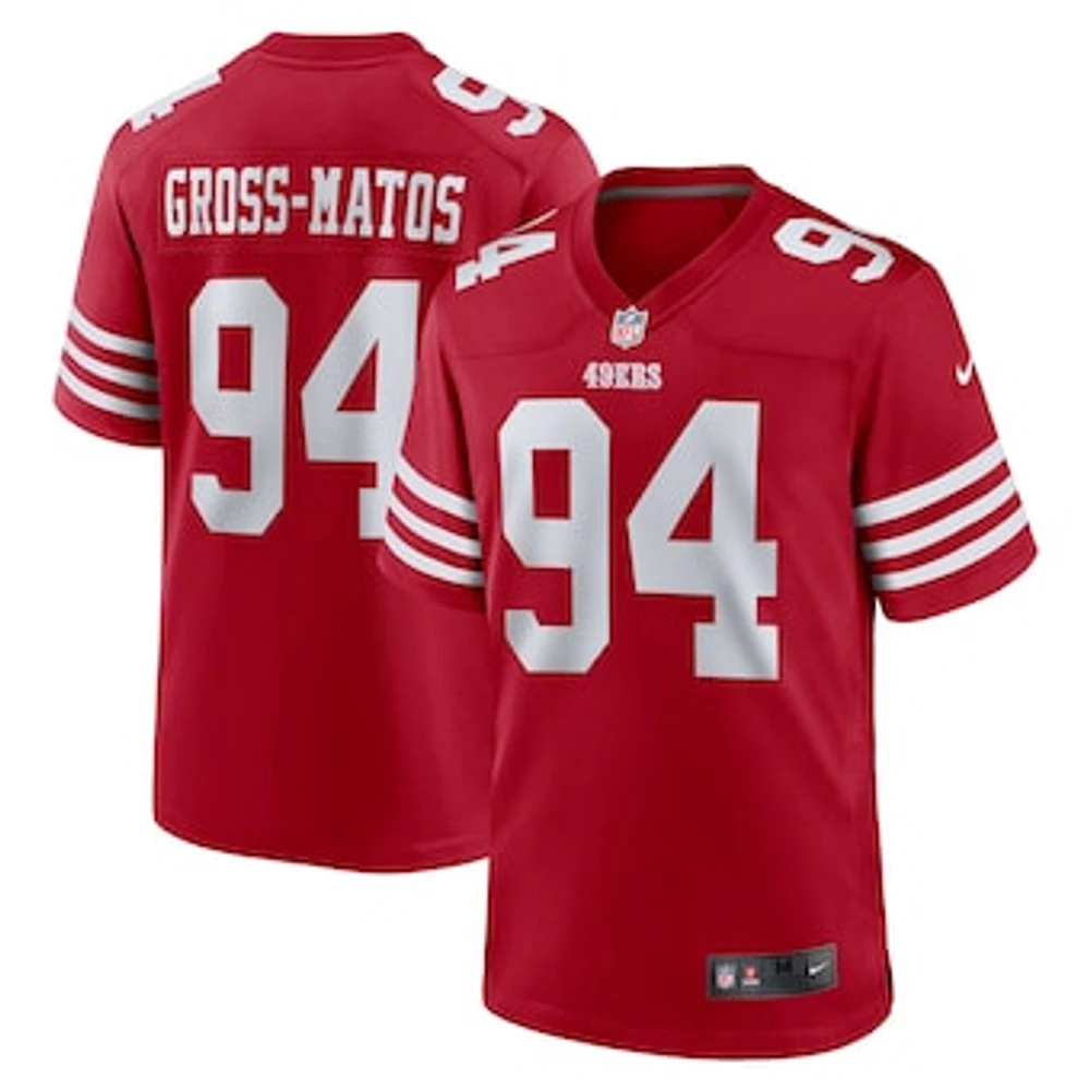 Men's Nike Yetur Gross-Matos  Scarlet San Francisco 49ers Team Game Jersey