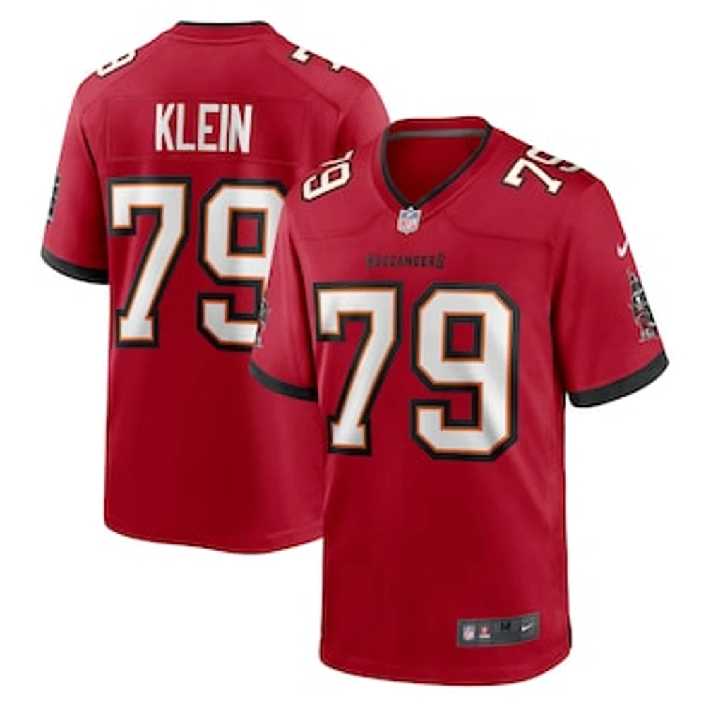 Men's Nike Elijah Klein  Red Tampa Bay Buccaneers Game Jersey