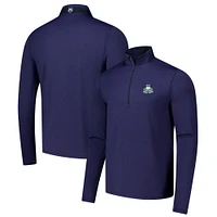 Men's Greyson Clothiers Heather Navy Boston Common Golf Guide Sport Performance Quarter-Zip Pullover