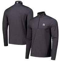 Men's Greyson Clothiers Heather Black Los Angeles Golf Club Guide Sport Performance Quarter-Zip Pullover