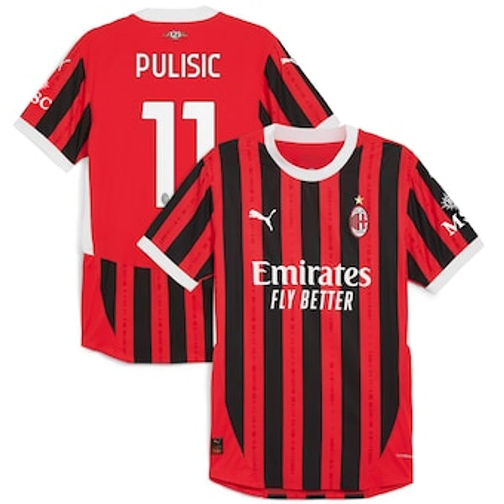 Men's Puma Christian Pulisic Red AC Milan 2024/25 Home Authentic Player Jersey