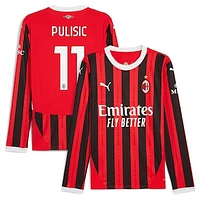 Men's Puma Christian Pulisic Red AC Milan 2024/25 Home Replica Long Sleeve Player Jersey