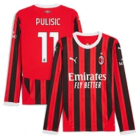 Men's Puma Christian Pulisic Red AC Milan 2024/25 Home Replica Long Sleeve Player Jersey