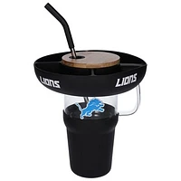 The Memory Company Detroit Lions 40oz. Glass Tumbler with Silicone Snack Tray