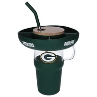 The Memory Company Green Bay Packers 40oz. Glass Tumbler with Silicone Snack Tray