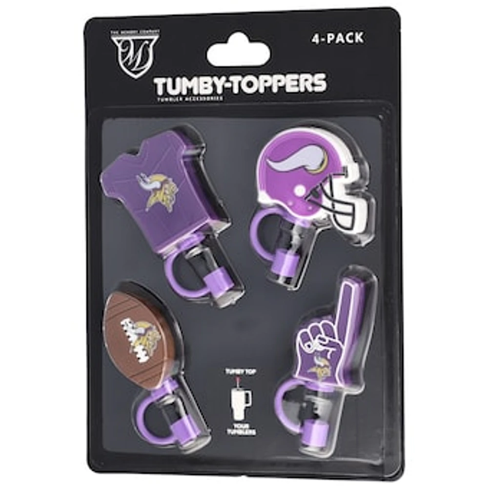 The Memory Company Minnesota Vikings 4-Pack Tumby Toppers