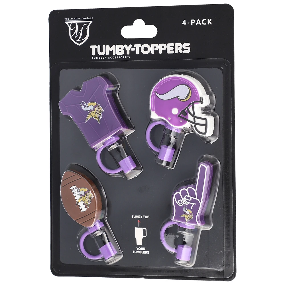 The Memory Company Minnesota Vikings 4-Pack Tumby Toppers