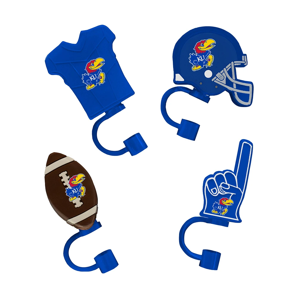 The Memory Company Kansas Jayhawks 4-Pack Tumby Toppers