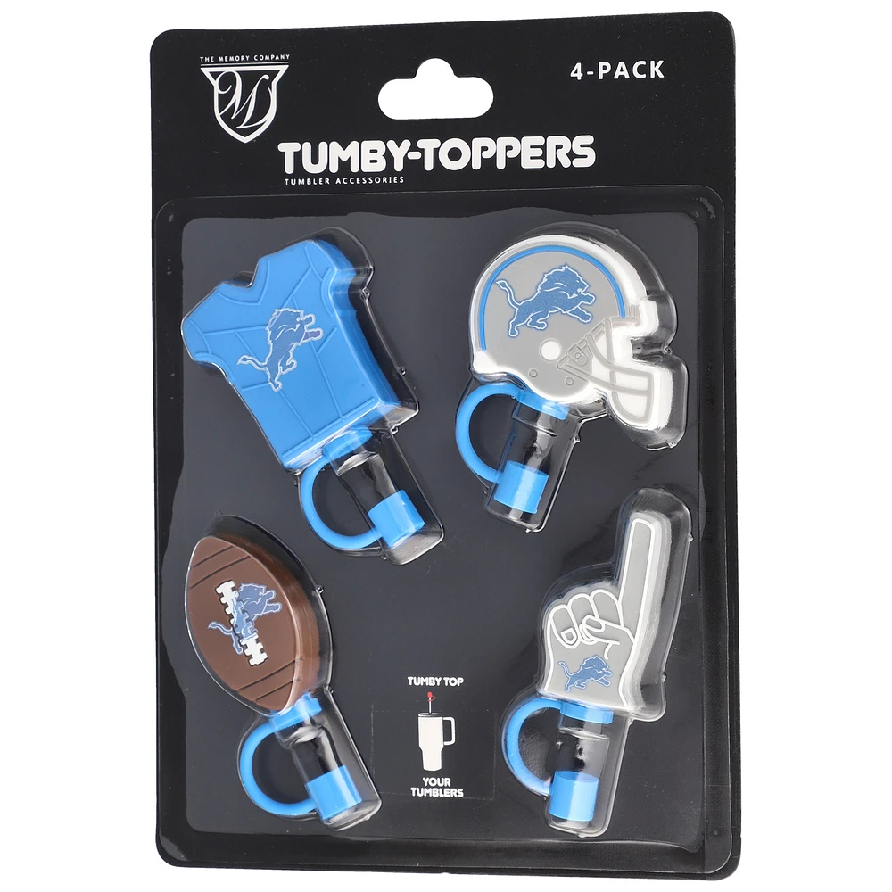 The Memory Company Detroit Lions 4-Pack Tumby Toppers