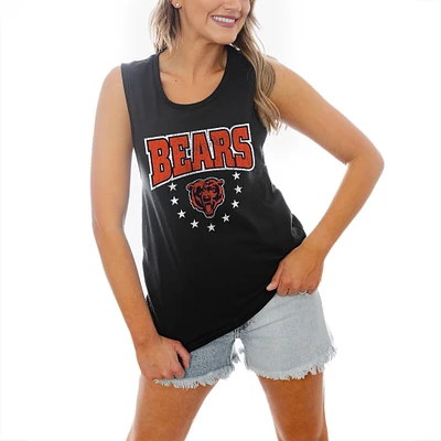 Women's Gameday Couture Black Chicago Bears Baby You're A Star Racerback Tank Top