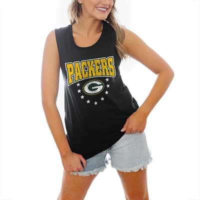 Women's Gameday Couture Black Green Bay Packers Baby You're A Star Racerback Tank Top