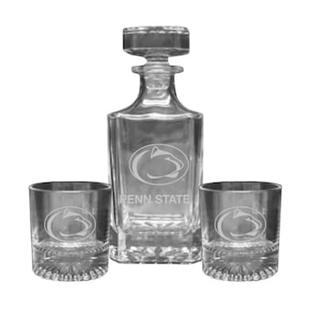 Penn State Nittany Lions Decanter & Two Rocks Glasses Set