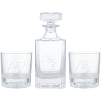 Tampa Bay Buccaneers Three-Piece Decanter & Rocks Glasses Set